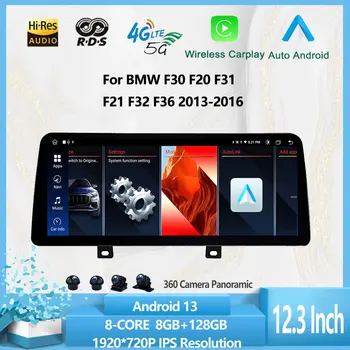 Сенсорный Экран Android 13 Car Carplay Для BMW F30 F20 F31 F21 F32 F36 2013-2016 Мониторы Стерео Динамик Мультимедийный Радиоплеер