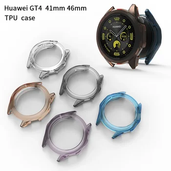 Мягкий Защитный Чехол Для Huawei Watch GT4 41 мм С Полным Покрытием Из ТПУ Защитный Бампер Для Huawei Watch GT 4 Аксессуары В виде Ракушки
