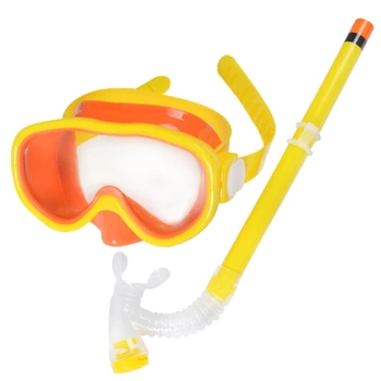 Детский набор для подводного плавания, снаряжение для подводного плавания для детей, плавательные очки Унисекс, противотуманные маски для дайвинга и комбинированный набор для подводного плавания с сухим верхом 094C