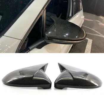 Черный глянец/крышка бокового зеркала заднего вида с рисунком из углеродного волокна для Golf 7 Mk7 7.5 Gtd R L E-Golf