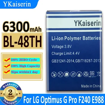 6300 мАч YKaiserin Батарея BL-48TH Для LG Optimus G Pro F240 E988 E986 E985 E980 E940 F310 D684 BL48TH Bateria