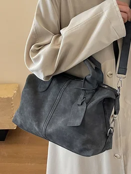 Повседневная женская сумка большой емкости в стиле ретро, модная сумка-тоут для поездок на работу, высококачественная сумка на одно плечо.