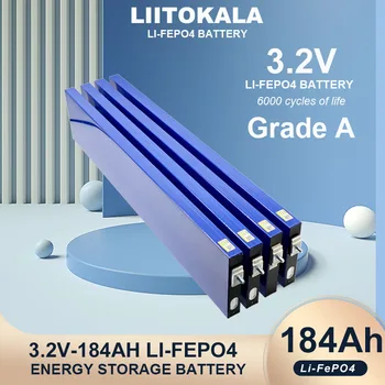 Liitokala 3.2V 184Ah Lifepo4 Настенный Аккумулятор Blade Battery DIY 12V 24V 36V RV Touring Накопитель Солнечной Энергии Гольф-Кар Яхта класса A
