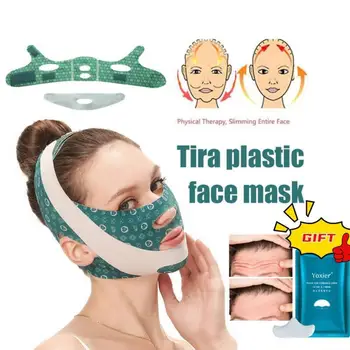 Регулируемый V-образный бандаж для лица, подтягивающий пояс, Уменьшающий Двойной подбородок, маска для сна, Моделирующая лицо, Средство по уходу за кожей лица, ленты для подтяжки лица