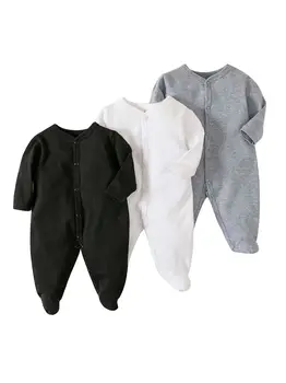 Новая одежда для новорожденных девочек, комбинезон для новорожденных мальчиков, комбинезон с длинным рукавом, Одежда для младенцев от 3 до 12 месяцев