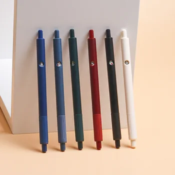 1 шт. мультяшные гелевые ручки Click Type, милые канцелярские принадлежности для девочек, конфетные шариковые ручки в стиле ретро 0,5 мм для письма, школьные канцелярские принадлежности