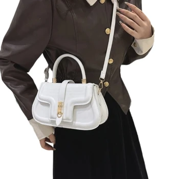 Элегантная сумка, винтажная сумка через плечо, практичная женская сумочка через плечо из искусственной кожи