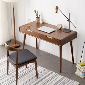 Стол из массива дерева домашний компьютерный стол скандинавская роскошь современный письменный стол для защиты окружающей среды рабочий офисный стол