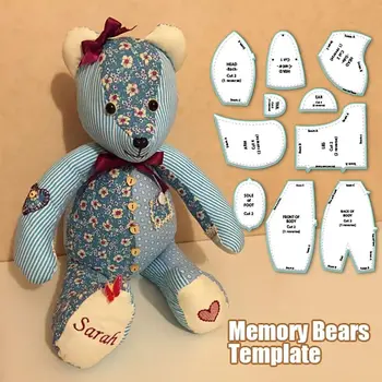 Практичная Линейка-шаблон Memory Bear, Новая Прозрачная Акриловая Линейка для пэчворка, Шаблон для шитья, Шаблон для взрослых