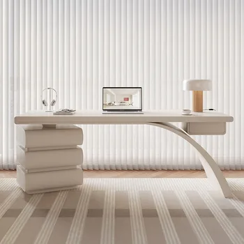 Письменный стол для гостиной Офисный стол с выдвижными ящиками Принадлежности для приема Компьютерные Столы Для хранения Белая мебель Mesa De Computador