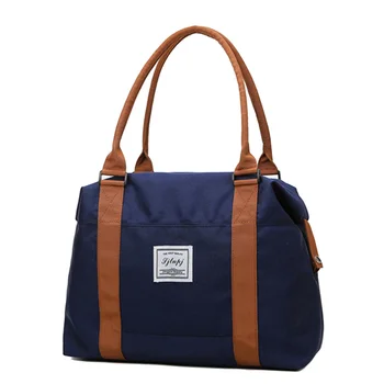 Модная большая дорожная сумка, женские сумки-тоут, сумка из ткани Оксфорд, водонепроницаемые сумки через плечо, женские сумки на выходные и ночь.