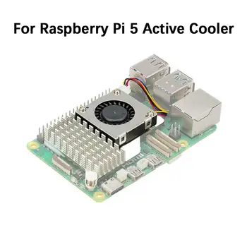 Для Raspberry Pi 5 Активный вентилятор охлаждения Металлический радиатор для Raspberry Pi 5 Малошумный кулер