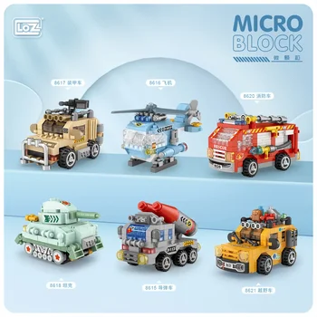 Пожарная машина Loz Mini Building Block, Городская радиоуправляемая головоломка, собранная модель спортивного автомобиля Brick, Креативная игрушка для взрослых 
