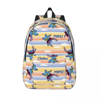 Disney Lilo Stitch Рюкзак для Дошкольника, Ученика Начальной Школы, Мультяшный Рюкзак Для Мальчиков И Девочек, Детский Рюкзак для Пеших Прогулок
