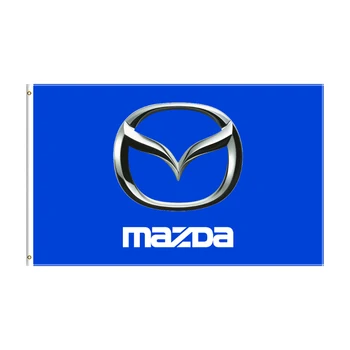 Автомобильный баннер с принтом из Полиэстера Mazda Flag размером 3x5 Футов Для Декора ft flag banner