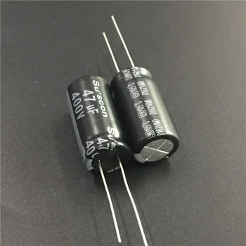 алюминиевый электролитический конденсатор Su'scon SK серии 10шт 47 мкФ 400 В 12,5x26 мм 400V47uF алюминиевый электролитический конденсатор