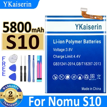 YKaisaerin Высококачественная новая сменная батарея емкостью 5800 мАч для аккумулятора сотового телефона Nomu S10 Bateria