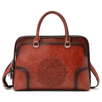 Женская сумка через плечо, винтажная кожаная сумка, женская сумка-мессенджер с тиснением в китайском стиле, женские высококачественные сумки-тоут