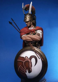 Новый комплект моделей ancient stand warrior в разобранном виде 1/9 со щитом, неокрашенная фигурка из смолы, неокрашенный комплект моделей