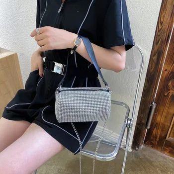 Новая элегантная сумка через плечо из искусственной кожи премиум-класса, женская блестящая модная сумка-мессенджер, дорожная сумка для пикника, стильная однотонная сумка