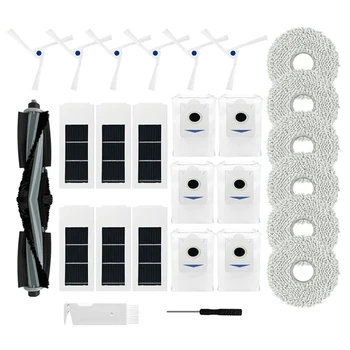 Роликовая Основная Боковая Щетка Hepa Фильтр Швабра Тканевый Мешок Для Пыли, Как Показано На рисунке Пластик Для Роботизированных Пылесосов Ecovacs Deebot X2/ X2 Pro/X2 Omni