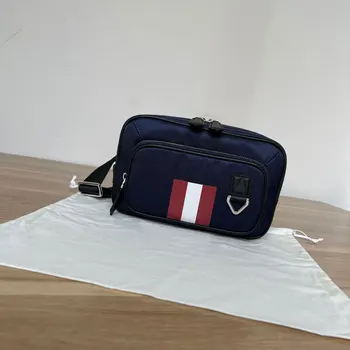 Новая сумка бренда B, мужская повседневная контрастная цветовая гамма в полоску, модная квадратная сумка для мобильного телефона большой емкости, деловая сумка для мобильного телефона на запястье