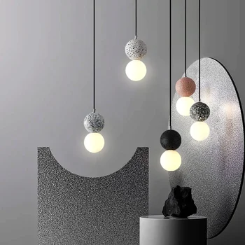 Подвесные светильники для помещений из Скандинавского стекла, Подвесные Светильники для гостиной, ресторана, кухни, спальни, современные светодиодные подвесные светильники