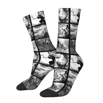 Зимние теплые модные унисекс Аниме Бродячие носки Montage Musashi Дышащие футбольные носки