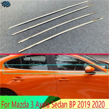 Для Mazda 3 Axela Седан BP 2019 2020 Автомобильные Аксессуары для стайлинга кузова, отделка стекол из нержавеющей стали, Оконная планка, отделка окон
